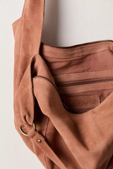 Roma Suede Tote in Rust