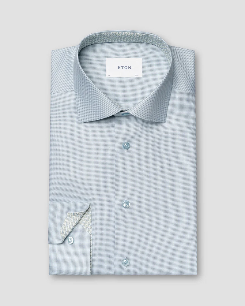 Eton Semi Solid Effect Dobby Shirt