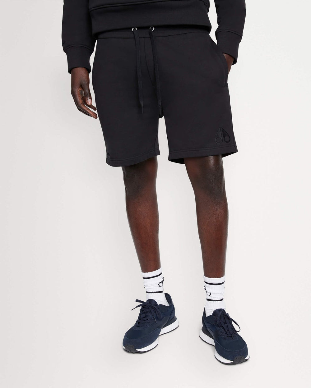 MOOSE KNUCKLES｜SHORTS (Mixmedia Short (M14LR798 292)) Black 'Mixmedia' shorts Moose Knuckles - Mesh Strappy Back