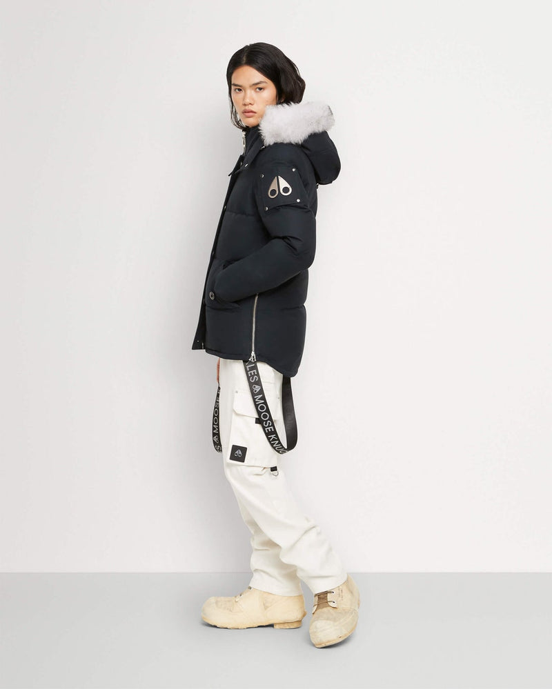 Moose knuckles Women Original 3Q in Navy with Natural Shearling