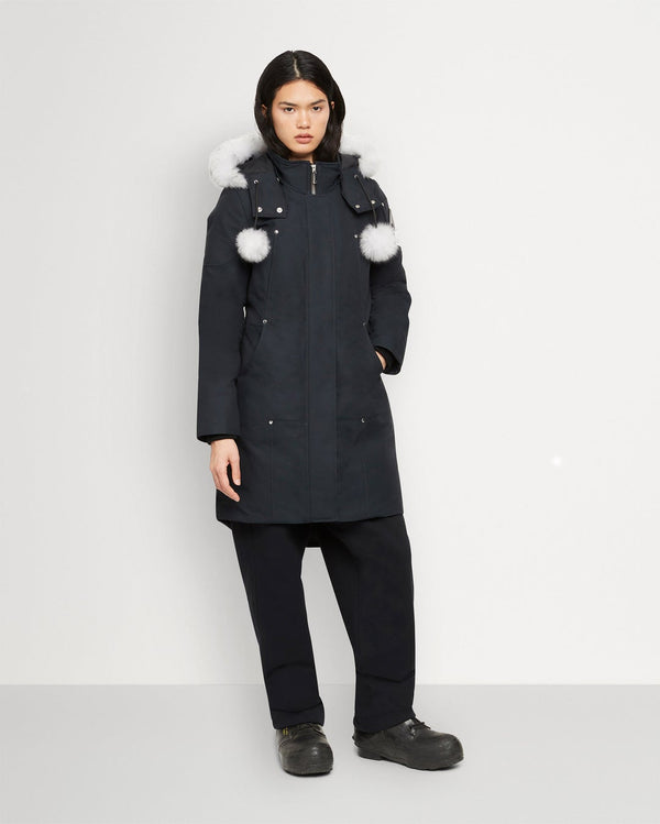 Moose knuckles Women Stirling Navy Parka with Natural Shearling