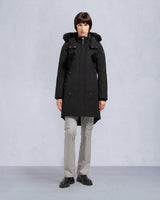 Moose Knuckles Womens Stirling Parka LDS in Black with Black Shearling