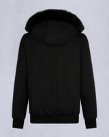 Moose knuckles Mens Original Ballistic Bomber in Black with Black Shearling