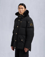 Moose Knuckles Mens Gold 3Q Jacket in Black with Black Shearling