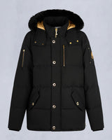 Moose Knuckles Mens Gold 3Q Jacket in Black with Black Shearling