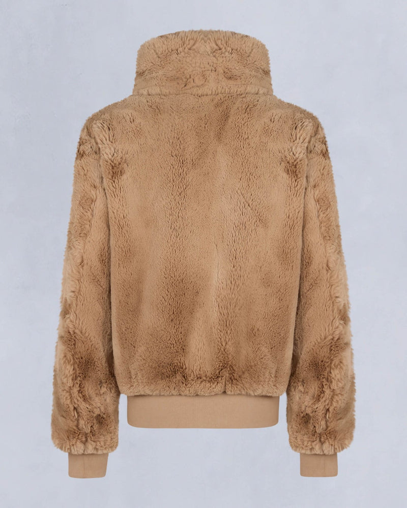 Moose Knuckles Womens Debbie Bomber Gold in Champagne