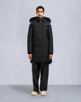 Moose Knuckles Womens Cloud Parka in Black with Black Shearling