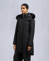 Moose Knuckles Womens Cloud Parka in Black with Black Shearling