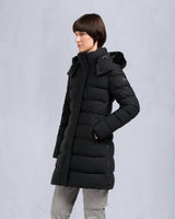 Moose Knuckes Womens Watershed 3 Parka Black with Black Shearling