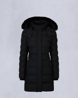 Moose Knuckes Womens Watershed 3 Parka Black with Black Shearling