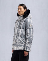 Moose Knuckles Mens Original 3Q Jacket in Forest Print with Black Shearling