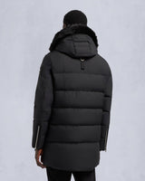 Moose Knuckles Mens Cloud Parka in Black with Black Shearling