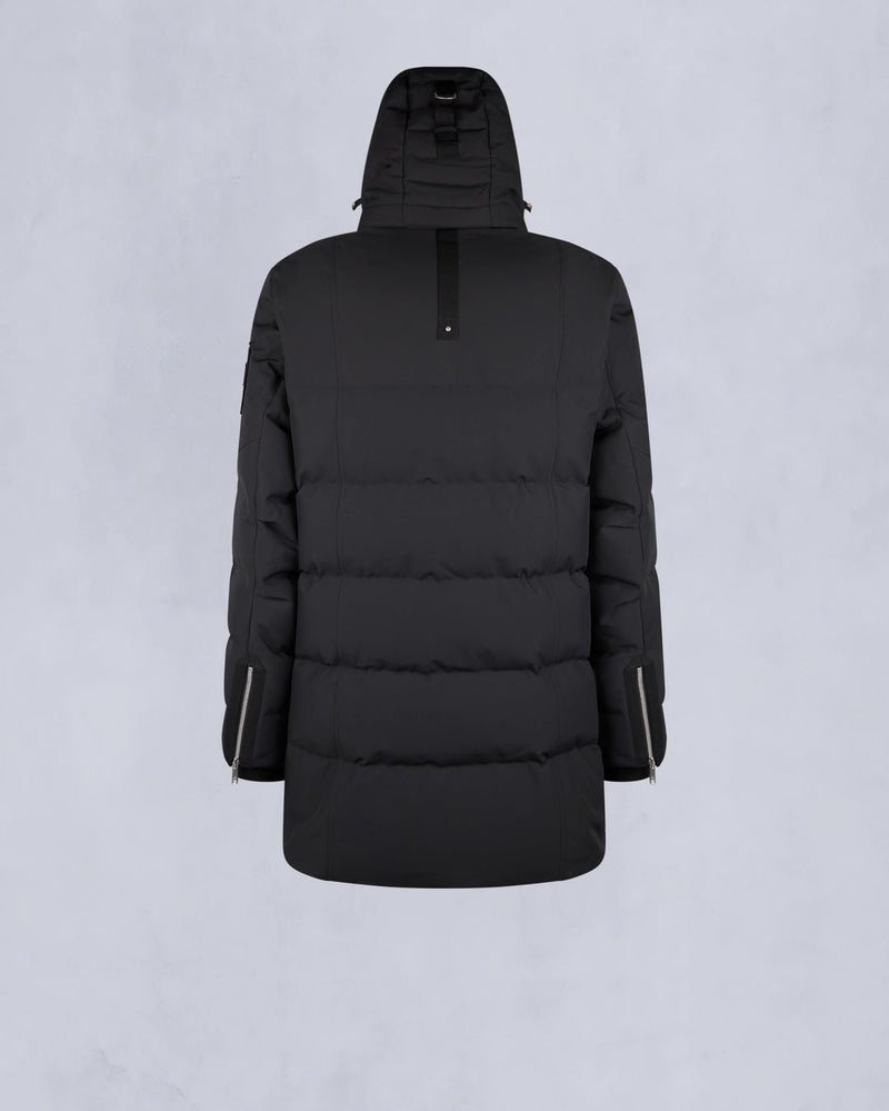 Moose Knuckles Mens Cloud Parka in Black with Black Shearling