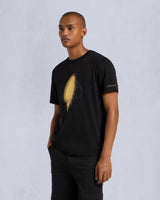 Moose Knuckles Mens Augstine Tee Gold in Black