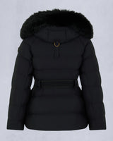MOOSE KNUCKLES GOLD SERIES NYLUXE CAMBRIA SHEARLING TRIM JACKET