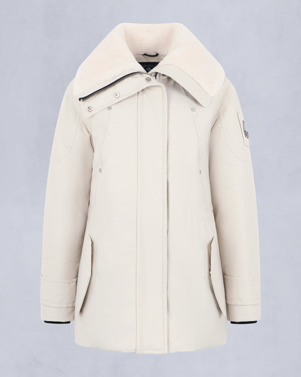 MOOSE KNUCKLES ORIGINAL AURORA SHEARLING TRIM JACKET