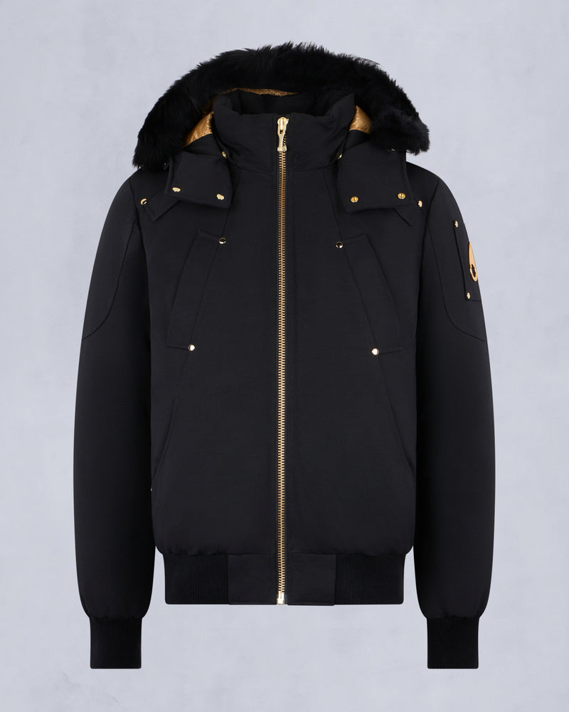 MOOSE KNUCKLES GOLD SERIES ORIGINAL SHEARLING TRIM BALLISTIC BOMBER
