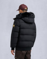 MOOSE KNUCKLES GOLD SERIES STAGG SHEARLING TRIM BOMBER JACKET