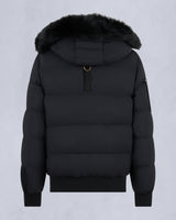 MOOSE KNUCKLES GOLD SERIES STAGG SHEARLING TRIM BOMBER JACKET