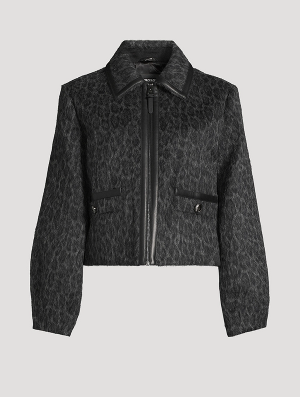 Mackage Lorah-A Cropped Jacket In Leopard Print