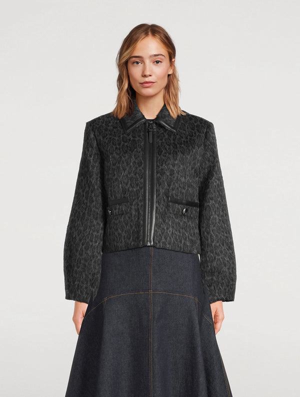 Mackage Lorah-A Cropped Jacket In Leopard Print
