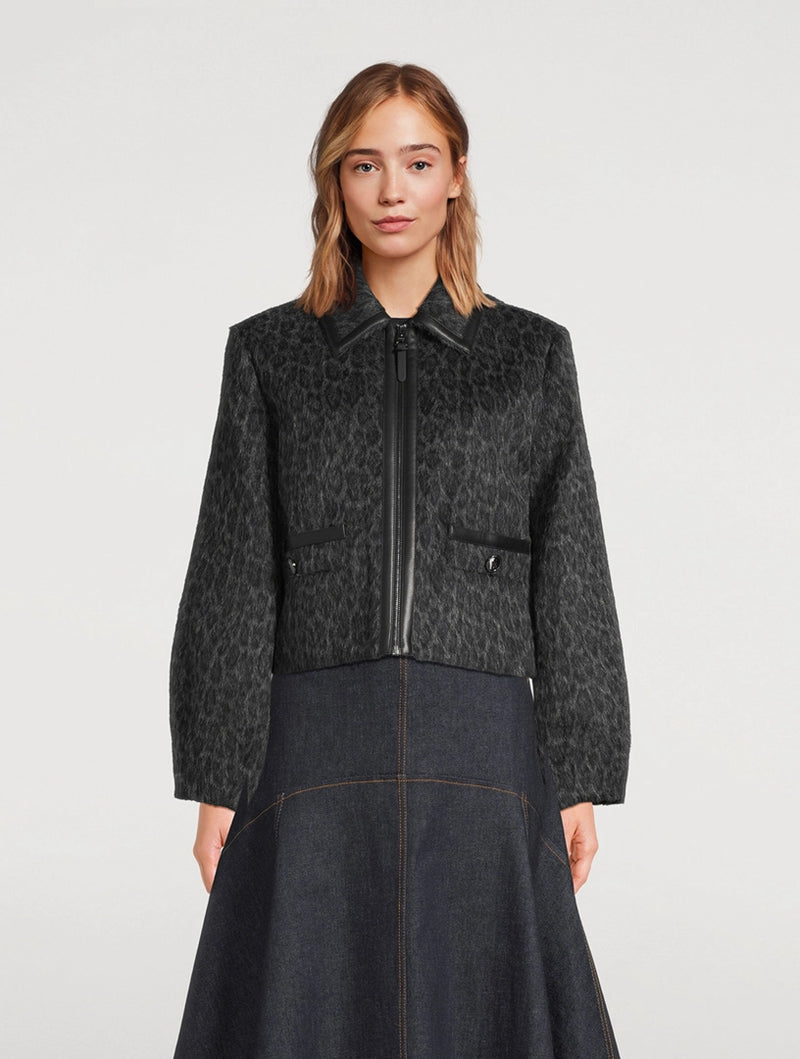 Mackage Lorah-A Cropped Jacket In Leopard Print