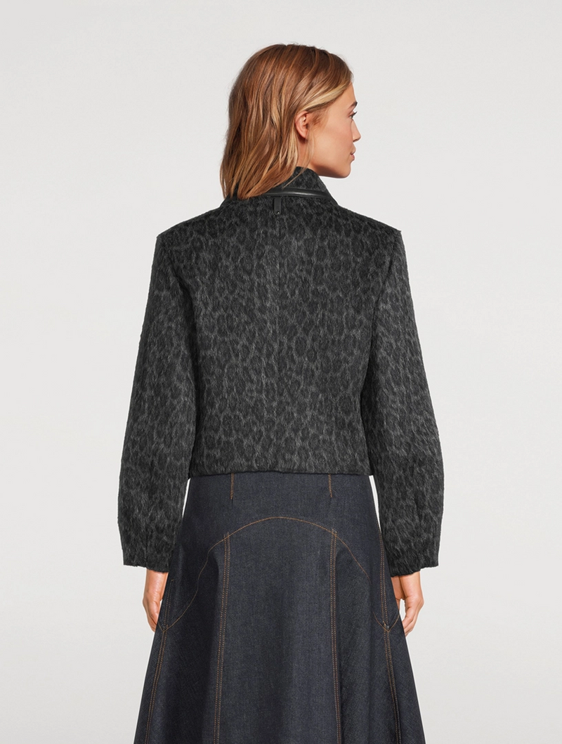 Mackage Lorah-A Cropped Jacket In Leopard Print