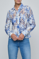 L'agence Maia Lace Buttondown Blouse