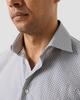 Eton Micro Floral Print Contemporary Fit Shirt