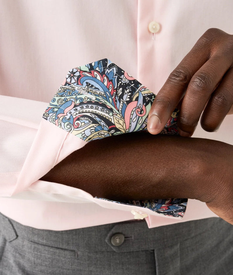 Eton Solid Signature Twill Paisley Effect Shirt