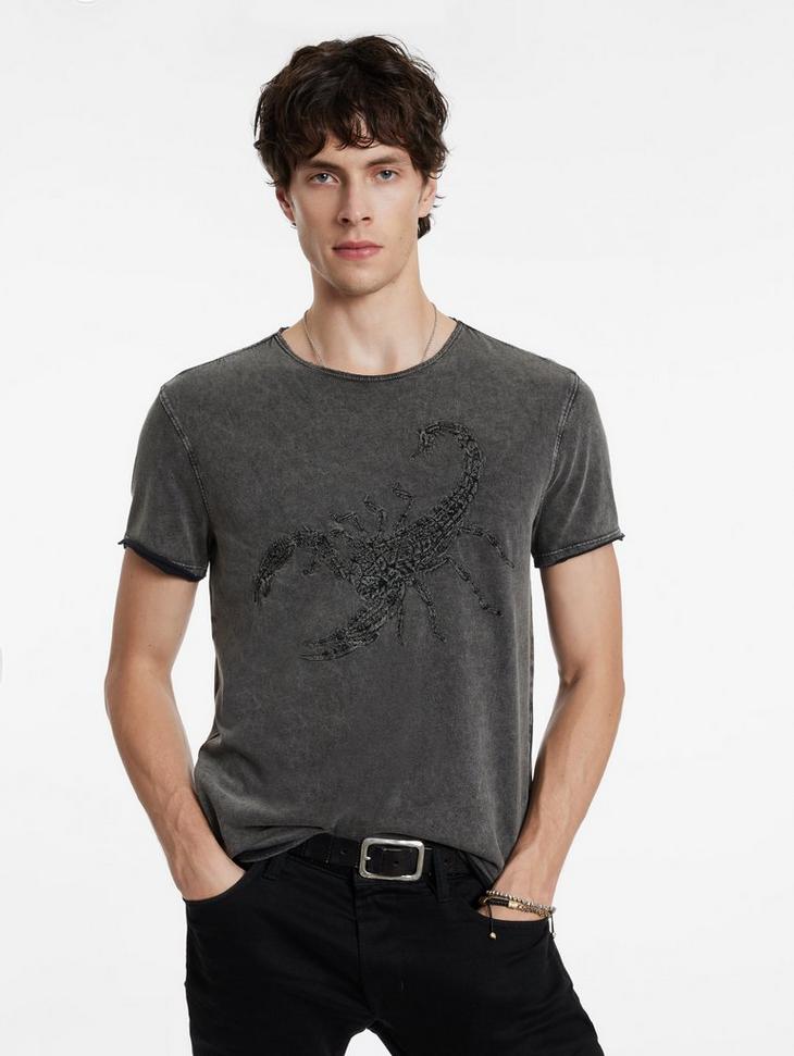 John Varvatos Scorpion Embroidery Tee