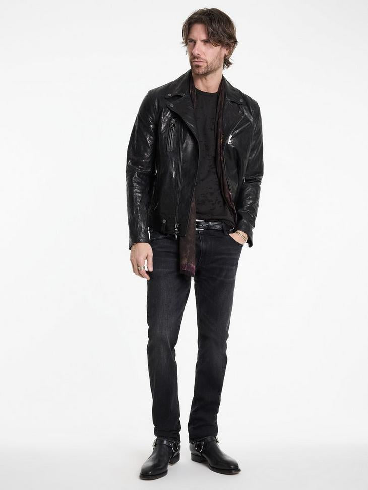 John Varvatos Eden Burnout Crew - Carbon Grey