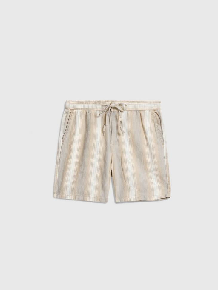John Varvatos David Drawstring Shorts with Back Patch Pockets