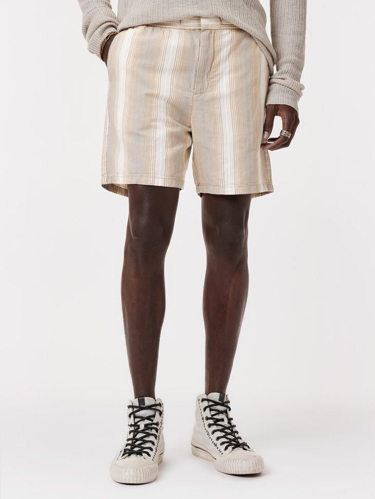 John Varvatos David Drawstring Shorts with Back Patch Pockets