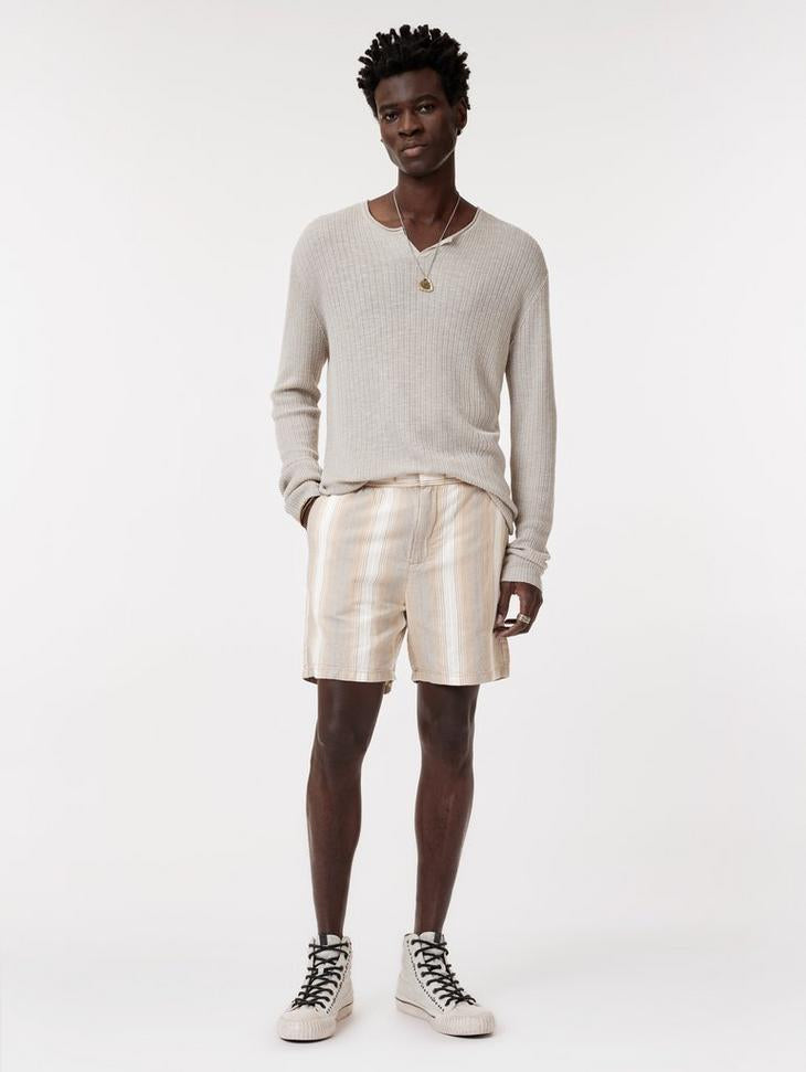 John Varvatos David Drawstring Shorts with Back Patch Pockets
