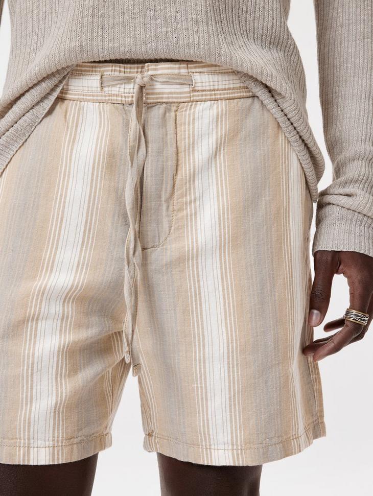 John Varvatos David Drawstring Shorts with Back Patch Pockets