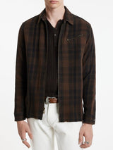 John Varvatos Robbins Dark Brown Sport Shirt