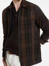 John Varvatos Robbins Dark Brown Sport Shirt