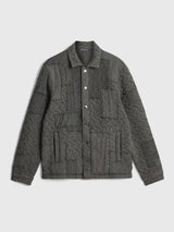 John Varvatos Patchwork Quilted Kelp Jacket