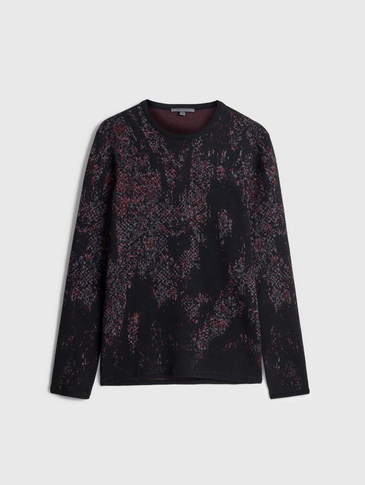 JOHN VARVATOS PYTHON JACQUARD SWEATER