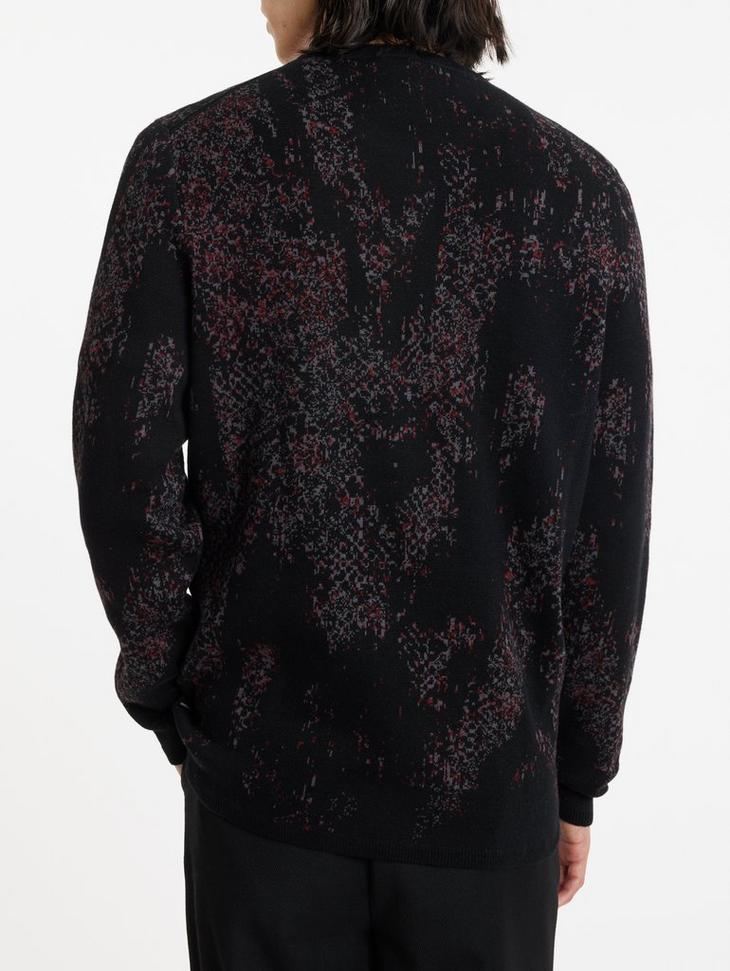 JOHN VARVATOS PYTHON JACQUARD SWEATER