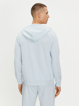 Boss Zip-Up Hoodie in Stretch Cotton Contrast Logo