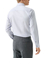 Eton Slim Fit Blue Neat with Navy Buttons Shirt