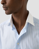 Eton Slim Fit Striped White Collar Signature Twill Shirt