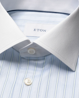 Eton Slim Fit Striped White Collar Signature Twill Shirt