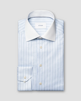 Eton Slim Fit Striped White Collar Signature Twill Shirt