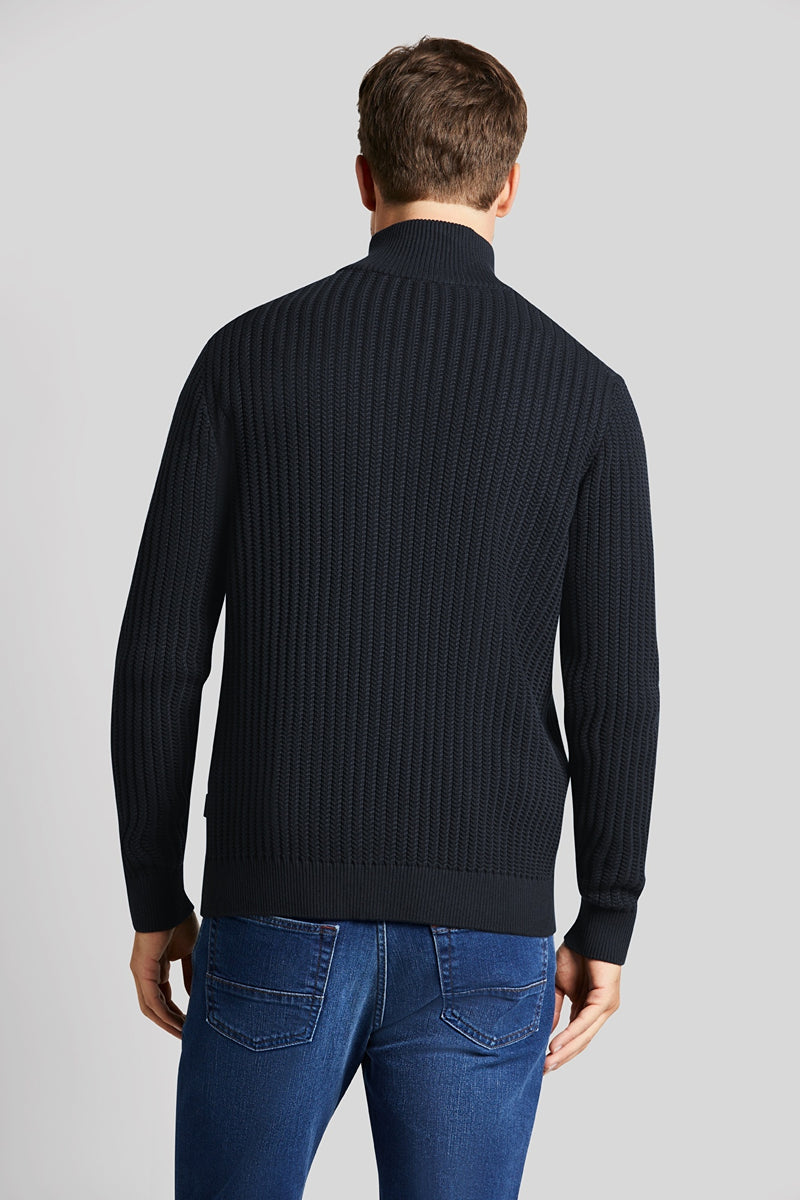 Bugatti Full Zip Navy Cardigan Sweater