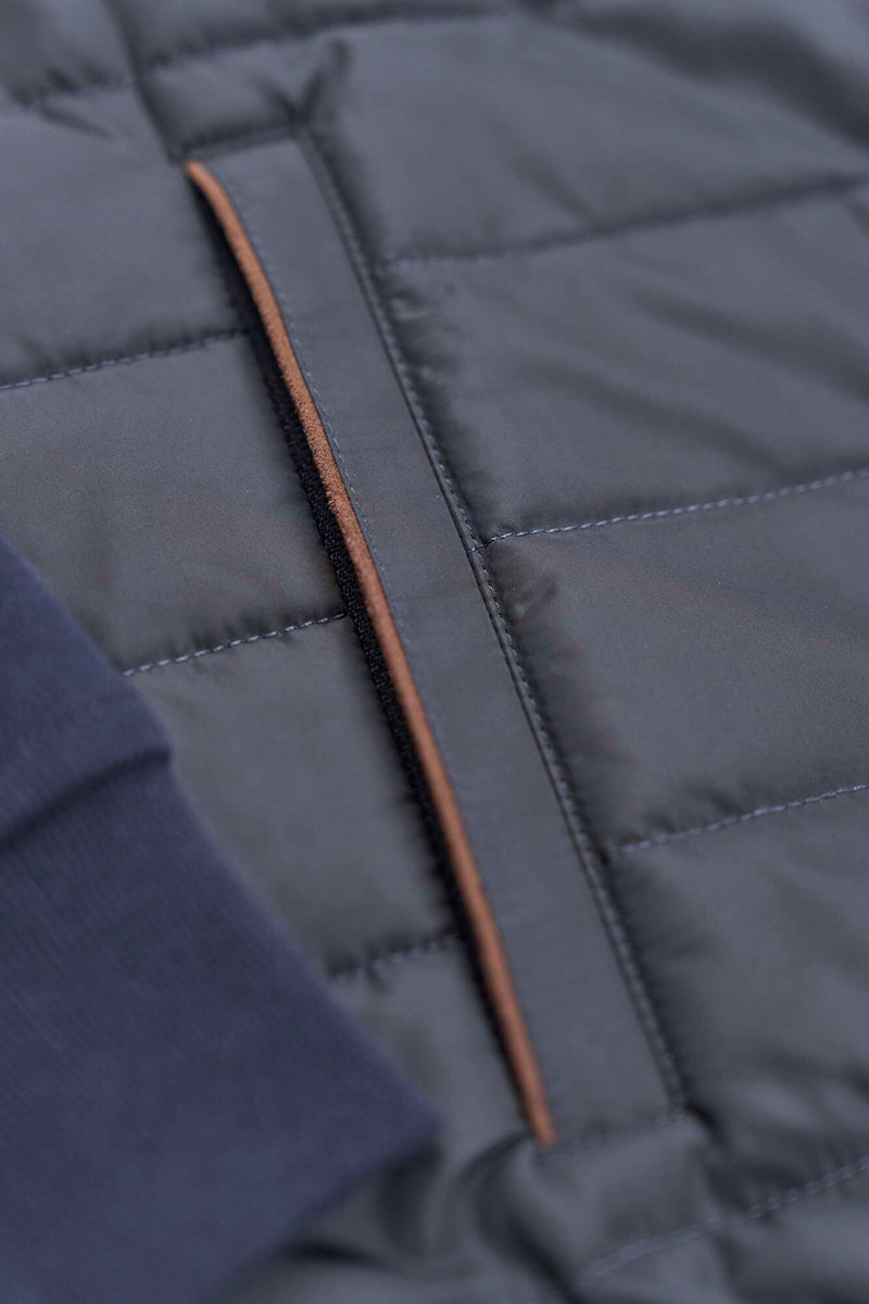 Bugatti Jacket with Blended Fabric in Navy