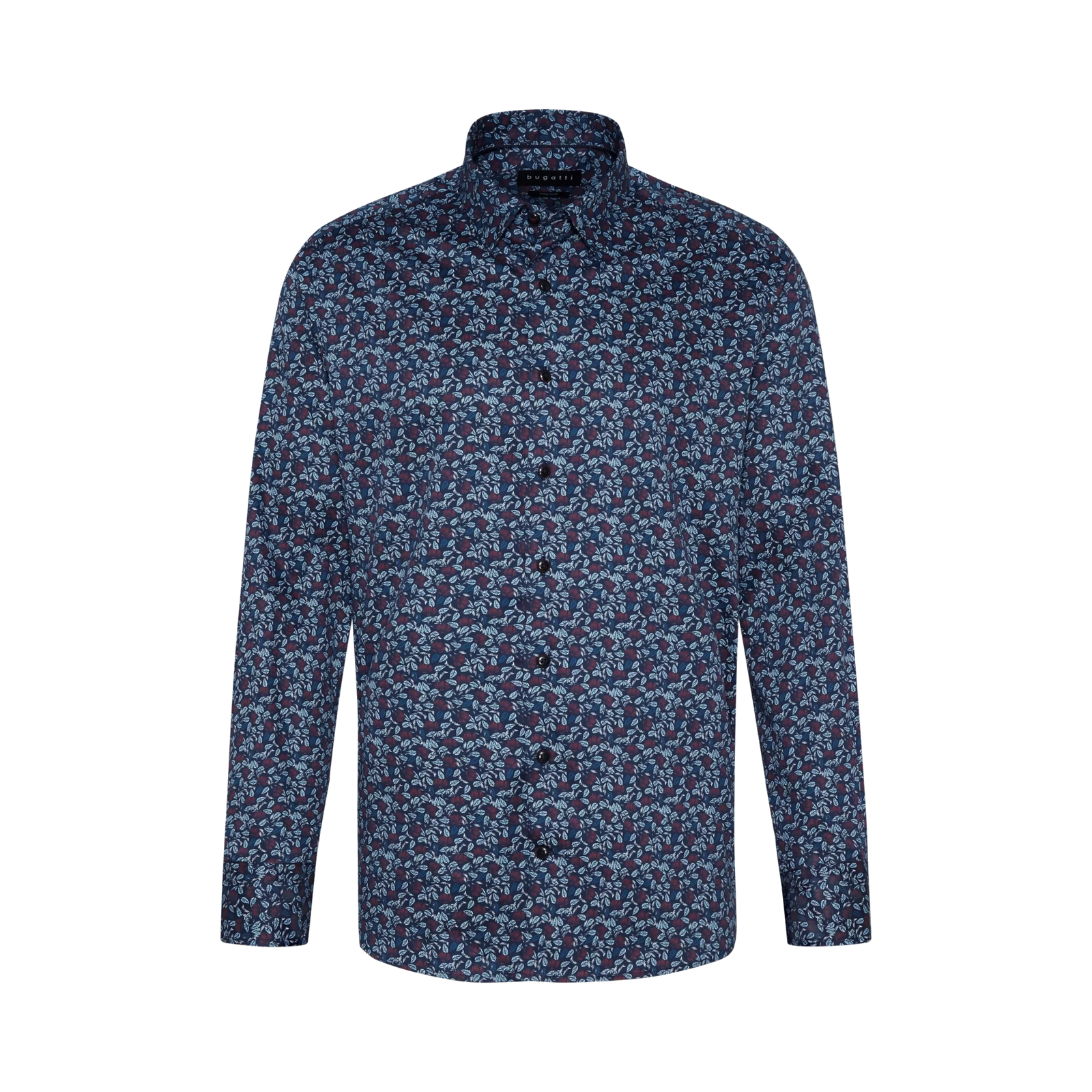 Bugatti Navy Based Floral Print Shirt – Faded Soul