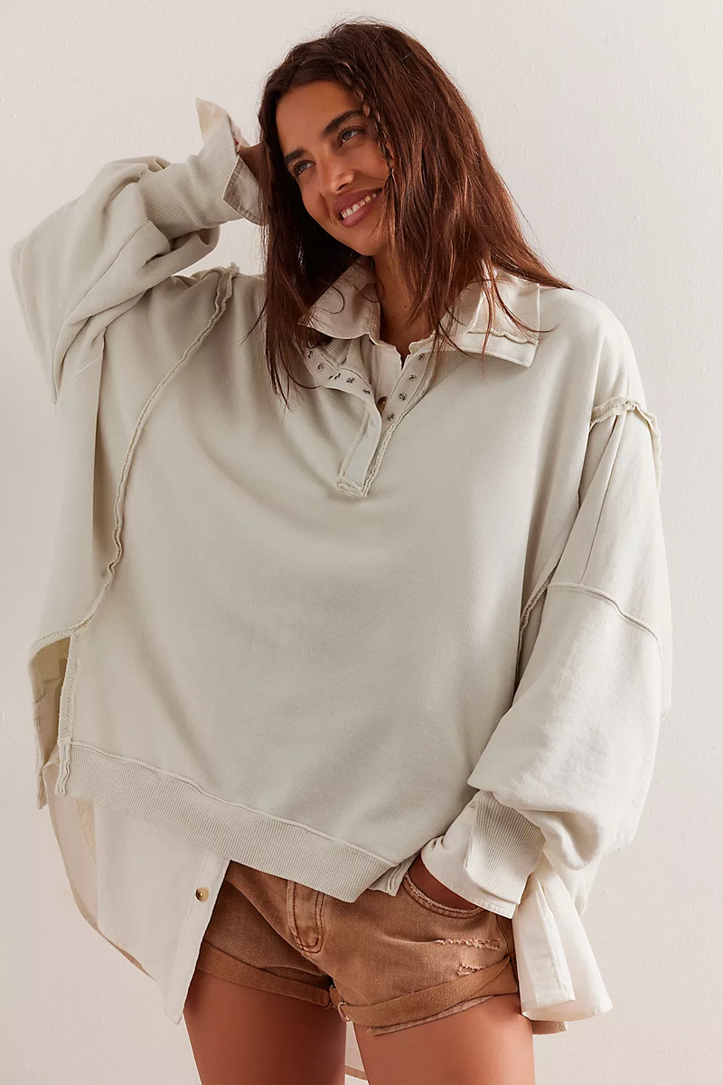 Free People Camden Henley Sweatshirt